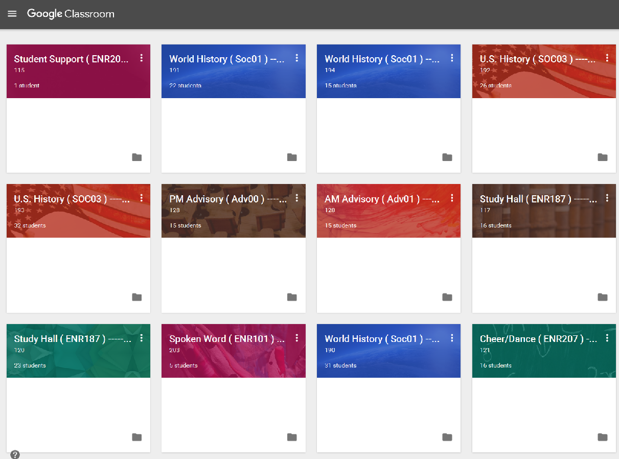 Google Classroom - Classes syncs automatically from PowerSchool